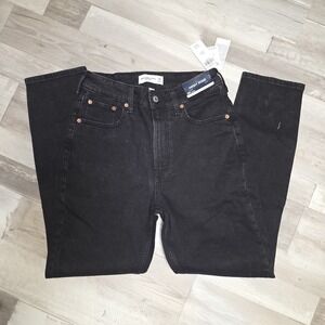 NWT Abercrombie Curve Love High Rise Black Jeans‎ 26 Short $80 Retail